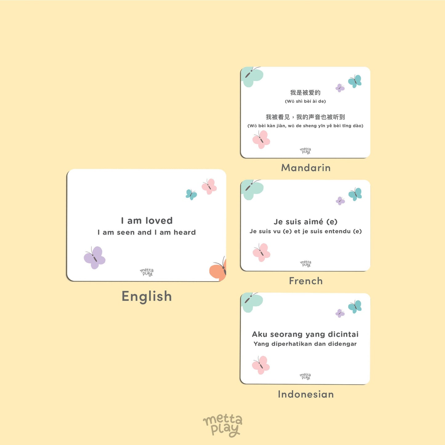 Affirmation and Language Learning Cards for Kids