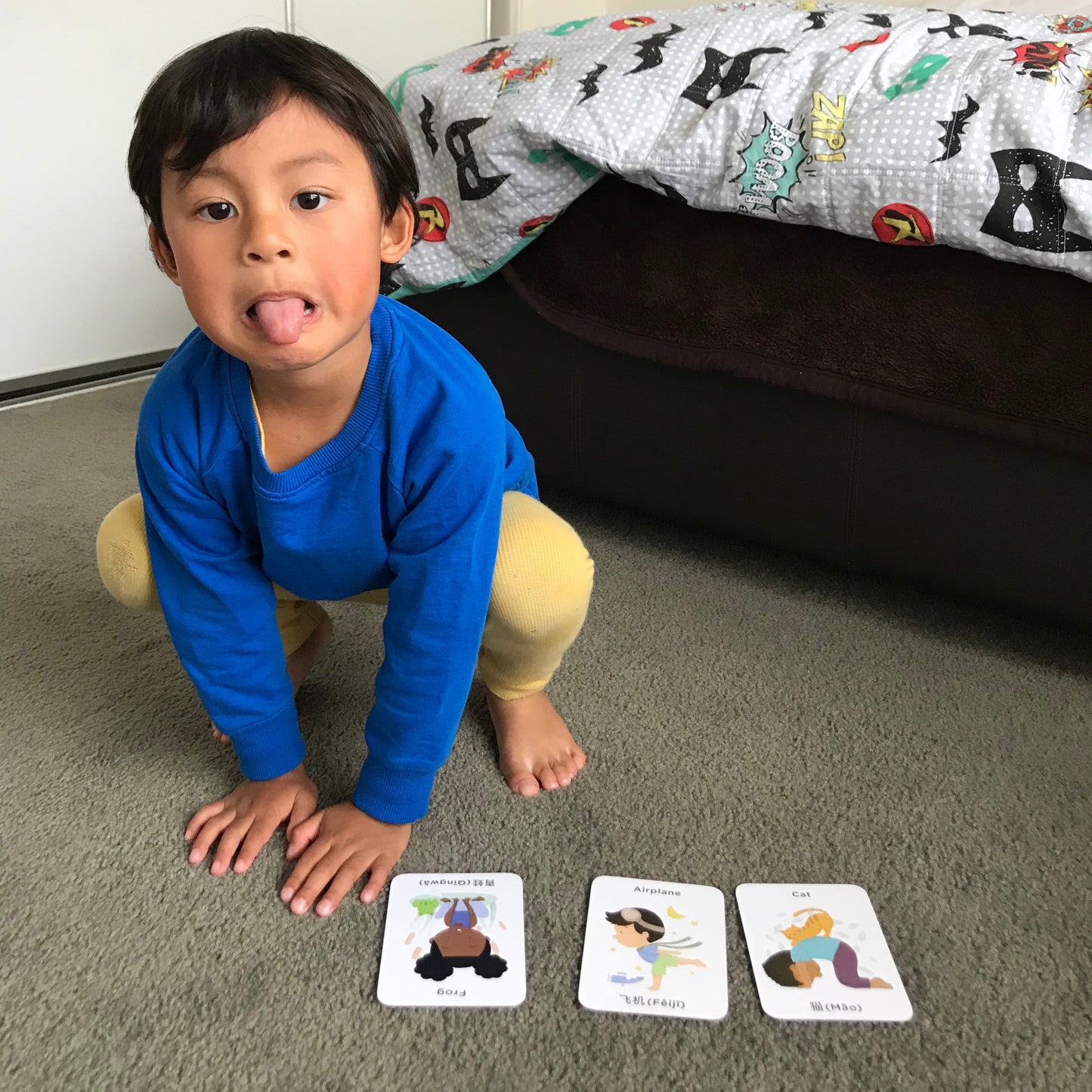 Little Boy Doing Yoga