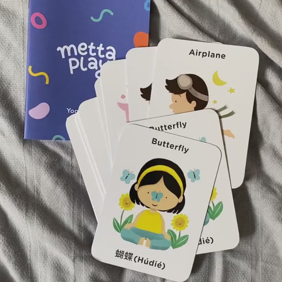 Video of Bilingual Yoga Cards - Metta Play Bilingual Cards