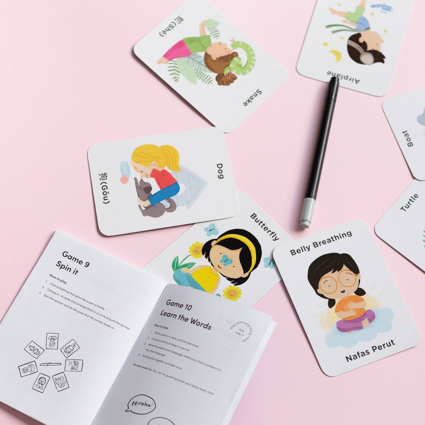 Bilingual Yoga Cards - Metta Play Bilingual Cards
